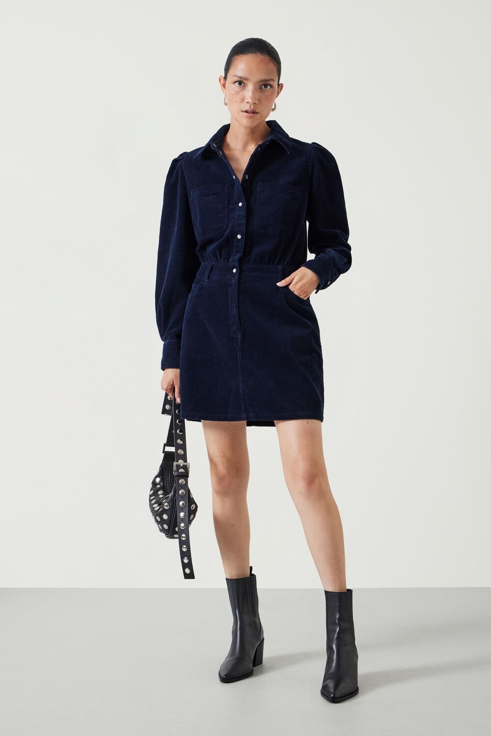 Вельветовое платье мини Mariella из 100% хлопка Hush, синий 
Вельветовое платье мини Mariella из 100% хлопка Hush, синий