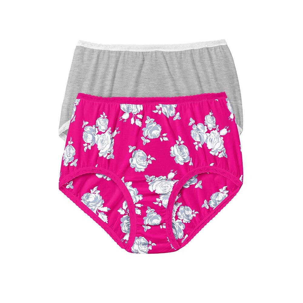 Женские трусы больших размеров Comfort Choice из хлопка, спандекса и кружева, комплект из 2 шт., цвет Raspberry Sorbet
Женские трусы больших размеров Comfort Choice из хлопка, спандекса и кружева, комплект из 2 шт., цвет Raspberry Sorbet