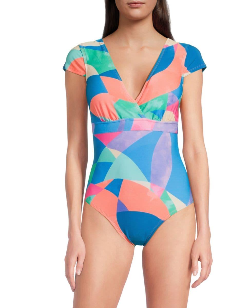 Абстрактный цельный купальник с рукавами-крылышками Beyond Control, синий мульти
Абстрактный цельный купальник с рукавами-крылышками Beyond Control, синий мульти