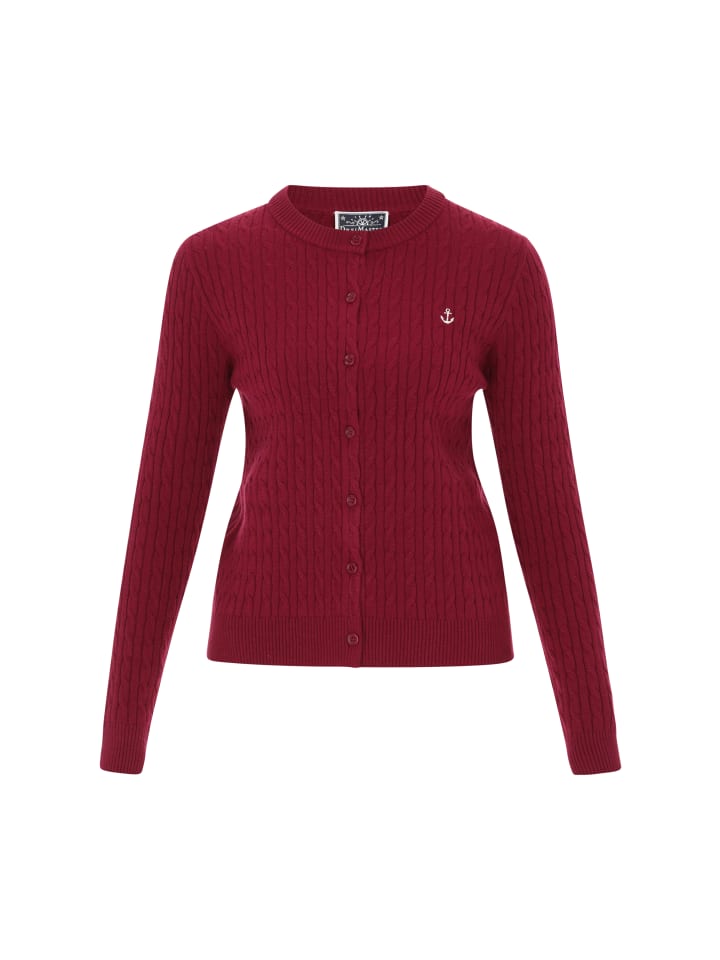 Женский кардиган винно-красного цвета DreiMaster Maritim
Женский кардиган винно-красного цвета DreiMaster Maritim