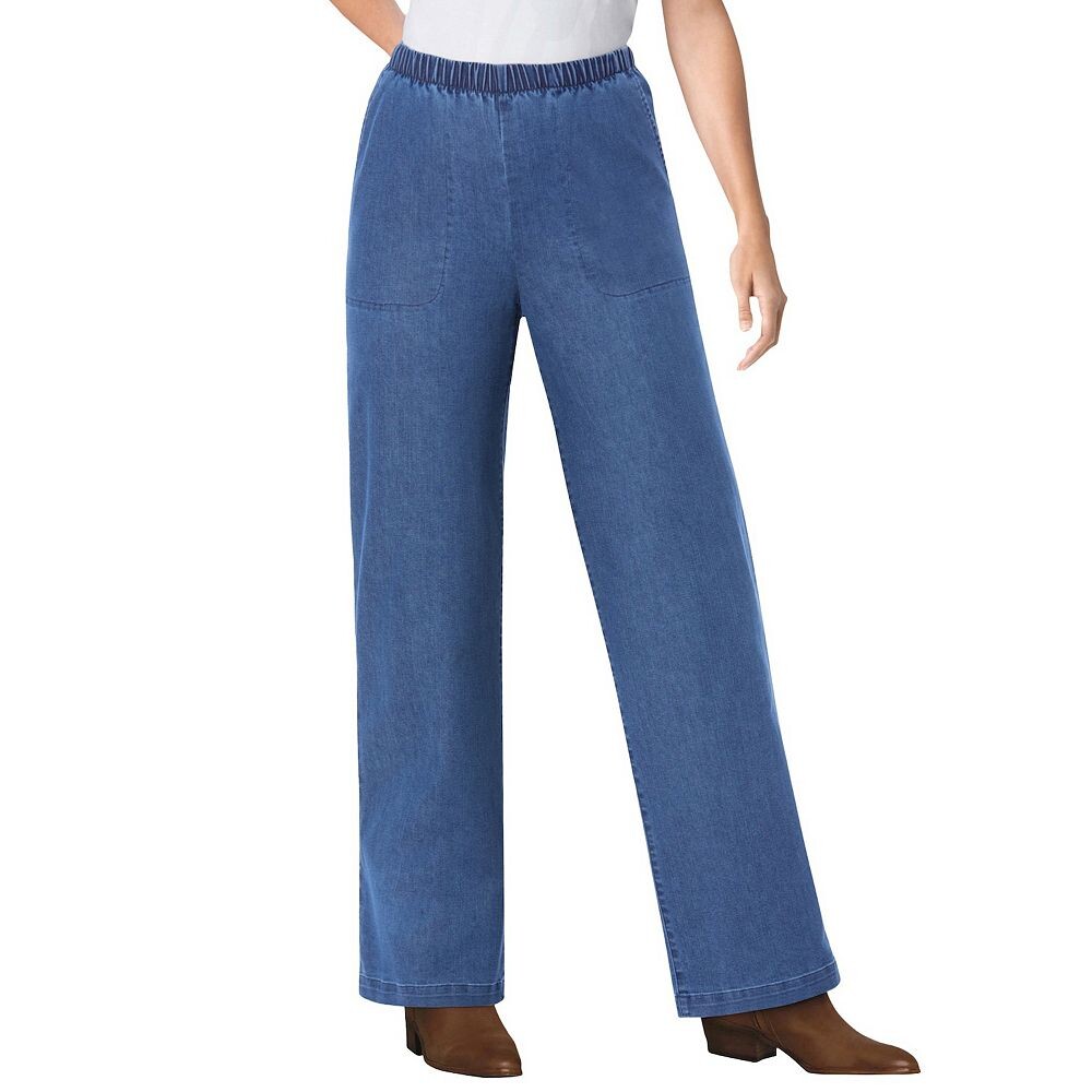 Женщина в женских джинсах Fineline больших размеров с высокими широкими штанинами Woman Within, цвет Medium Stonewash
Женщина в женских джинсах Fineline больших размеров с высокими широкими штанинами Woman Within, цвет Medium Stonewash