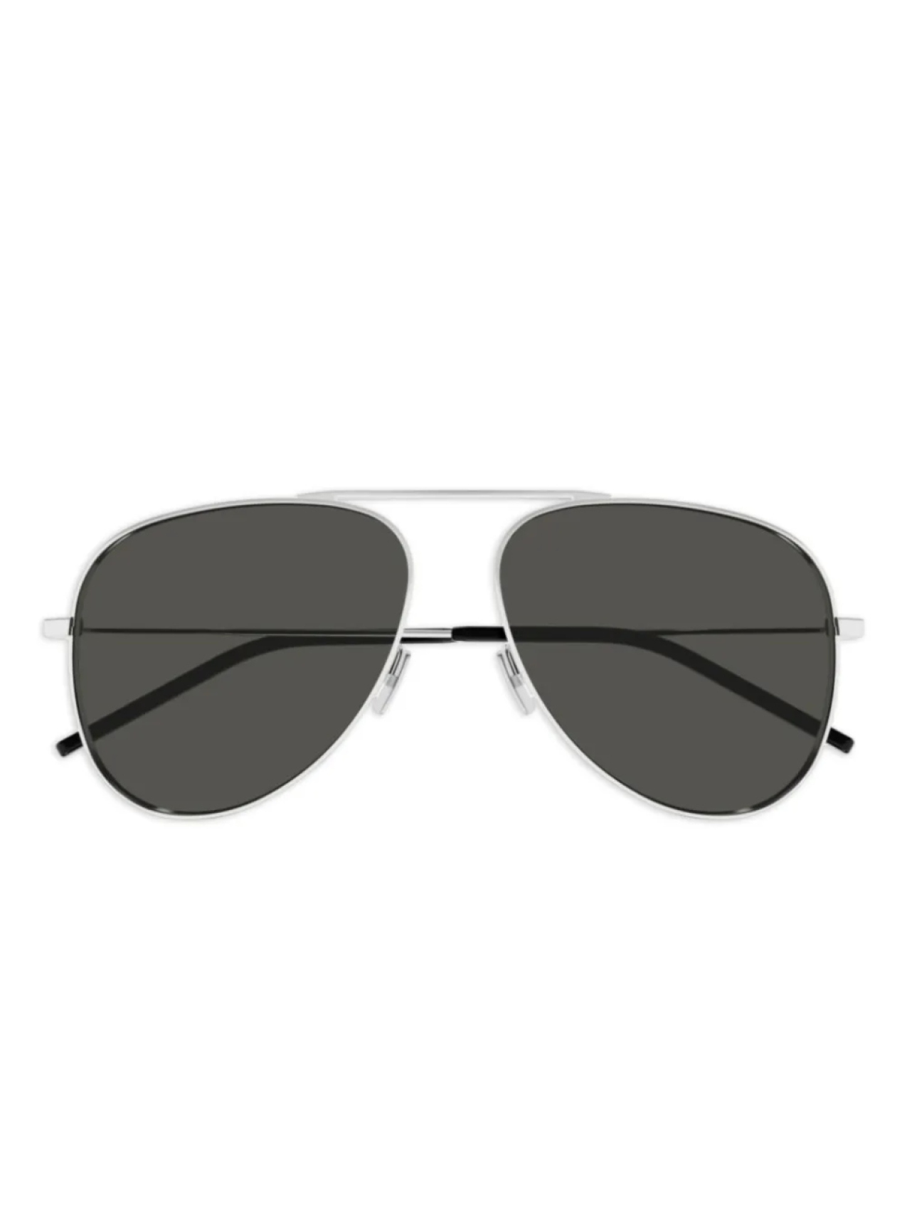 Солнцезащитные очки в оправе «пилот» Saint Laurent Eyewear, серебряный 
Солнцезащитные очки в оправе «пилот» Saint Laurent Eyewear, серебряный