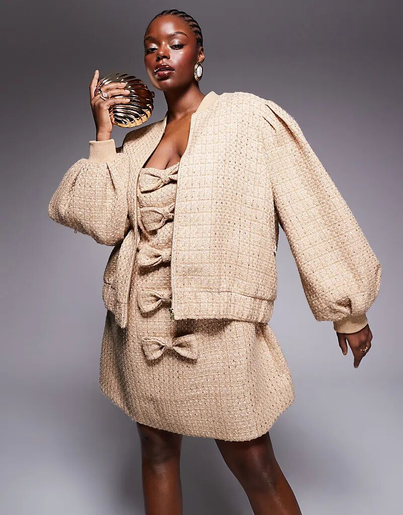 Куртка-бомбер из ткани букле с отделкой Curve в золотом цвете ASOS LUXE, Золотой, Куртка-бомбер из ткани букле с отделкой Curve в золотом цвете ASOS LUXE
Куртка-бомбер из ткани букле с отделкой Curve в золотом цвете ASOS LUXE, Золотой, Куртка-бомбер из ткани букле с отделкой Curve в золотом цвете ASOS LUXE