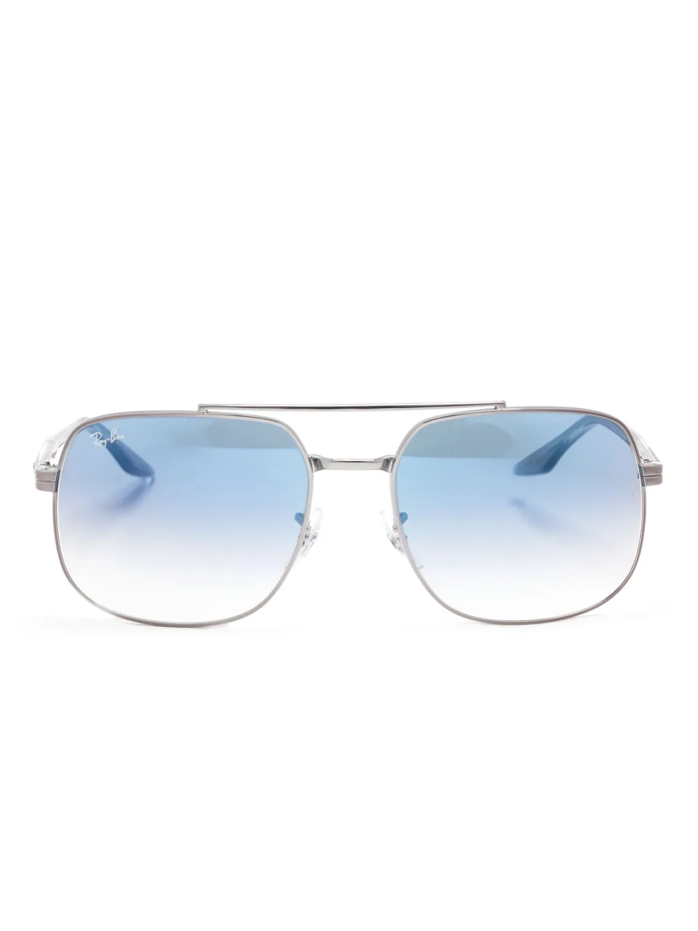 Солнцезащитные очки в массивной оправе Ray-Ban, серебяный 
Солнцезащитные очки в массивной оправе Ray-Ban, серебяный