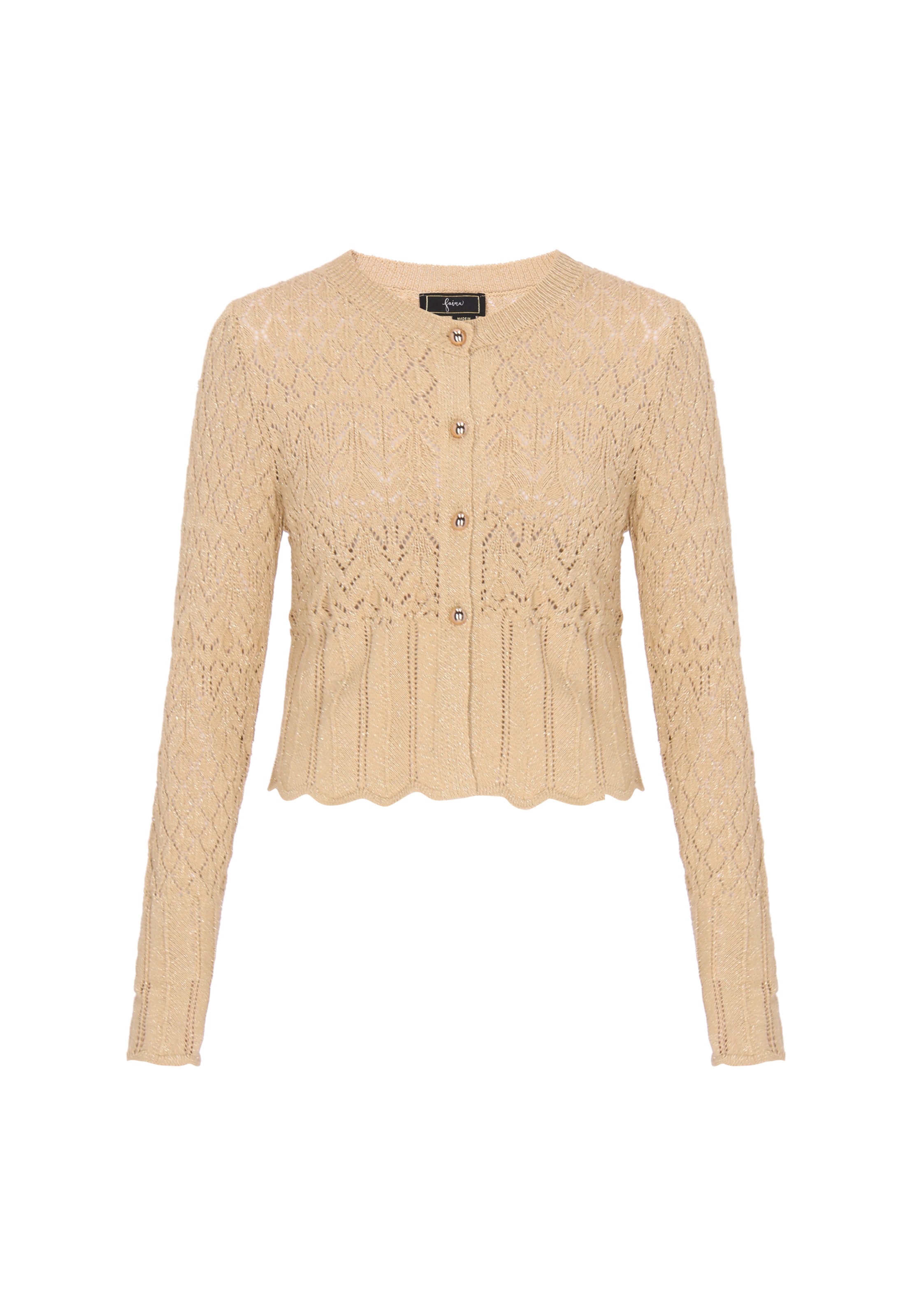 Faina Кардиган 'Festive' вязаный, бежевый
Faina Кардиган 'Festive' вязаный, бежевый