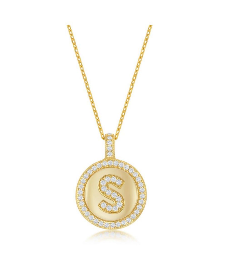 Колье из стерлингового серебра с золотым покрытием и микропаве из циркония в форме круга с инициалами Simona, Gold s
Колье из стерлингового серебра с золотым покрытием и микропаве из циркония в форме круга с инициалами Simona, Gold s