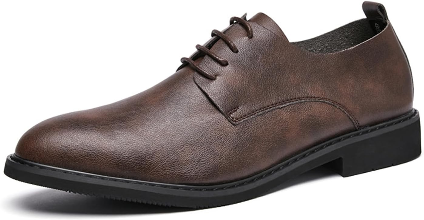 Мужские кожаные туфли оксфорды, модные с острым носком, на шнуровке, дерби с монетным отверстием, удобные, противоскользящие, для бизнеса, работы и офиса Nouriron, коричневый
Мужские кожаные туфли оксфорды, модные с острым носком, на шнуровке, дерби с монетным отверстием, удобные, противоскользящие, для бизнеса, работы и офиса Nouriron, коричневый