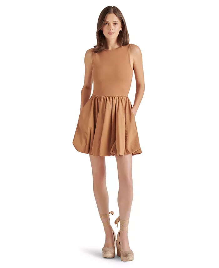 Женское платье Palermo с комбинированными материалами и расклешенным силуэтом на пузырчатой подоле Steve Madden, коричневый/бежевый
Женское платье Palermo с комбинированными материалами и расклешенным силуэтом на пузырчатой подоле Steve Madden, коричневый/бежевый