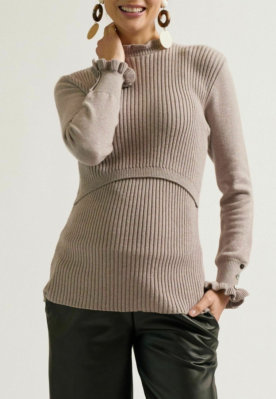 Джемпер Cache Coeur MATERNITY AND NURSING RUFFLED DOROTHEE, Taupe
Джемпер Cache Coeur MATERNITY AND NURSING RUFFLED DOROTHEE, Taupe