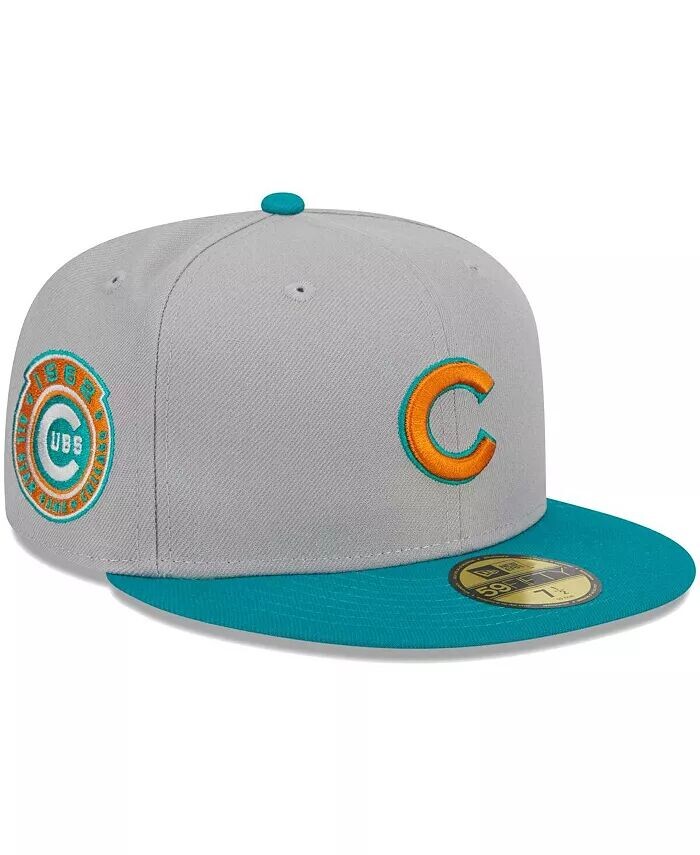Мужская серо-бирюзовая приталенная шляпа Chicago Cubs 59FIFTY New Era
Мужская серо-бирюзовая приталенная шляпа Chicago Cubs 59FIFTY New Era
