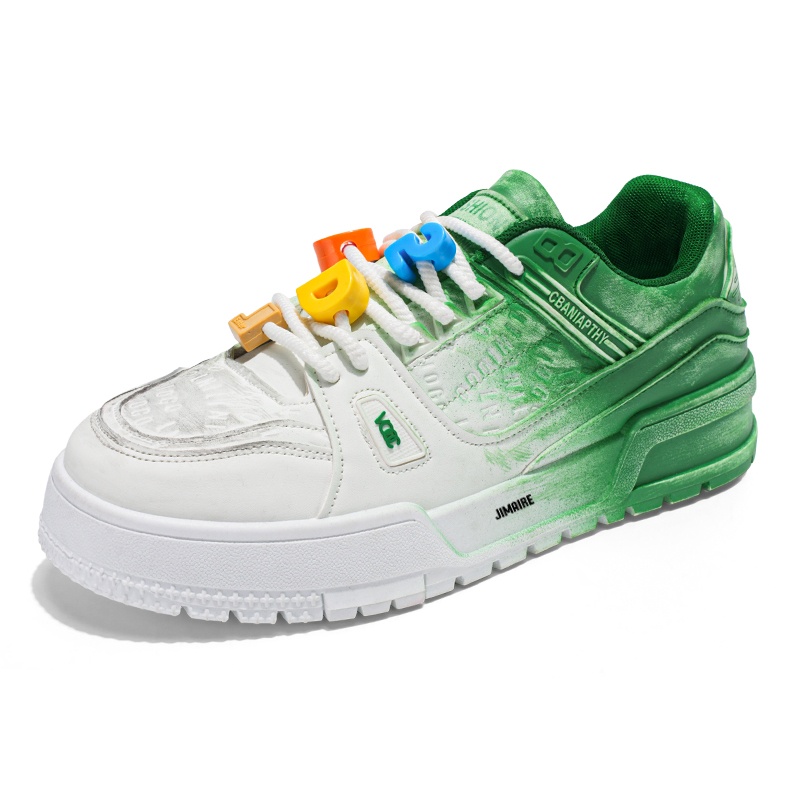 King Jinmai Низкие скейтерские кроссовки мужские бело-зеленые, цвет White Green
King Jinmai Низкие скейтерские кроссовки мужские бело-зеленые, цвет White Green