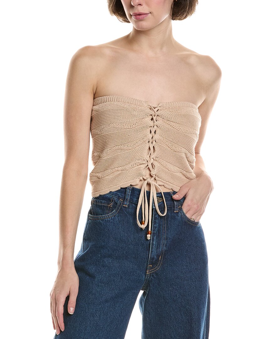Винтажный трикотажный топ-труба Havana со шнуровкой Vintage Havana, бежевый
Винтажный трикотажный топ-труба Havana со шнуровкой Vintage Havana, бежевый