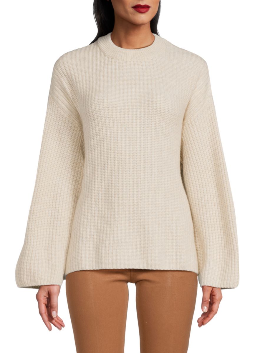 Свитер из шерстяной смеси с рукавами-колокольчиками в стиле рыбацкой вязки Naadam, цвет Dusty Oatmeal
Свитер из шерстяной смеси с рукавами-колокольчиками в стиле рыбацкой вязки Naadam, цвет Dusty Oatmeal