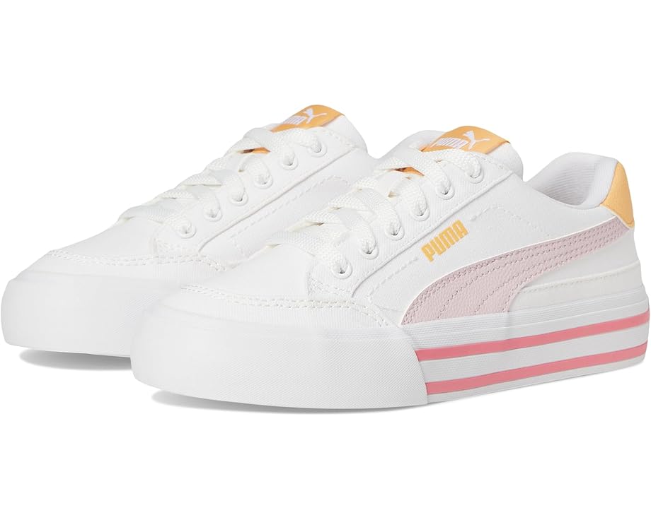 Кроссовки PUMA Kids Court Classic Vulc Shoes, цвет White/Rose Mauve/Almost Apricot 
Кроссовки PUMA Kids Court Classic Vulc Shoes, цвет White/Rose Mauve/Almost Apricot