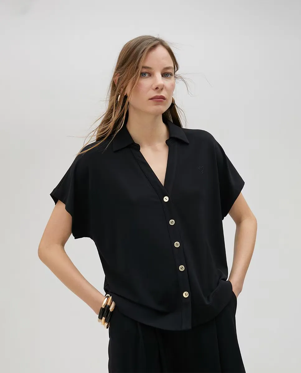 Женская рубашка с короткими рукавами Lola Casademunt, чёрный
Женская рубашка с короткими рукавами Lola Casademunt, чёрный