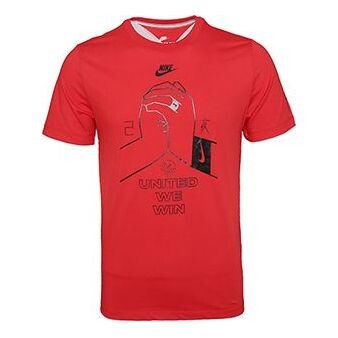 Футболка men's sports short sleeve red t-shirt Nike, красный 
Футболка men's sports short sleeve red t-shirt Nike, красный
