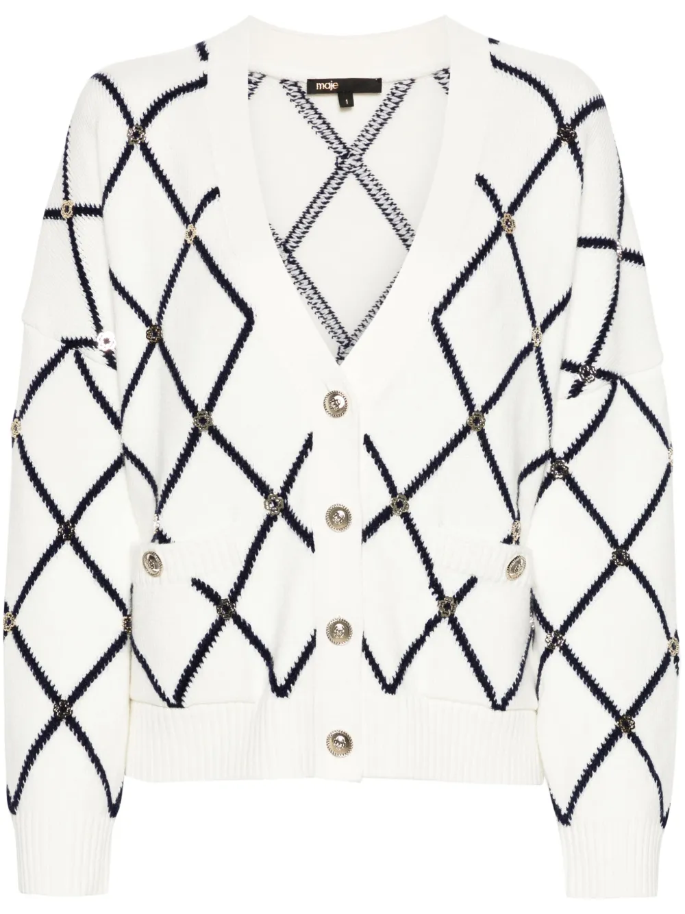 Кардиган с узором Maje, нейтральный
Кардиган с узором Maje, нейтральный