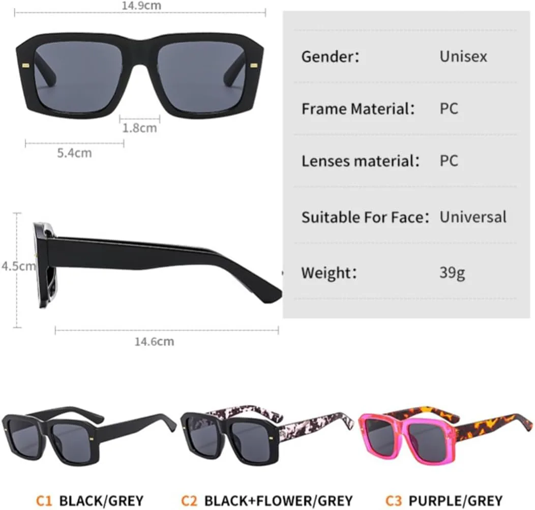 Разноцветные квадратные солнцезащитные очки для женщин и мужчин, дорожные очки, фиолетовые, ретро, роскошные, с защитой от УФ-излучения UV400 UATXTAU, Purple
Разноцветные квадратные солнцезащитные очки для женщин и мужчин, дорожные очки, фиолетовые, ретро, роскошные, с защитой от УФ-излучения UV400 UATXTAU, Purple