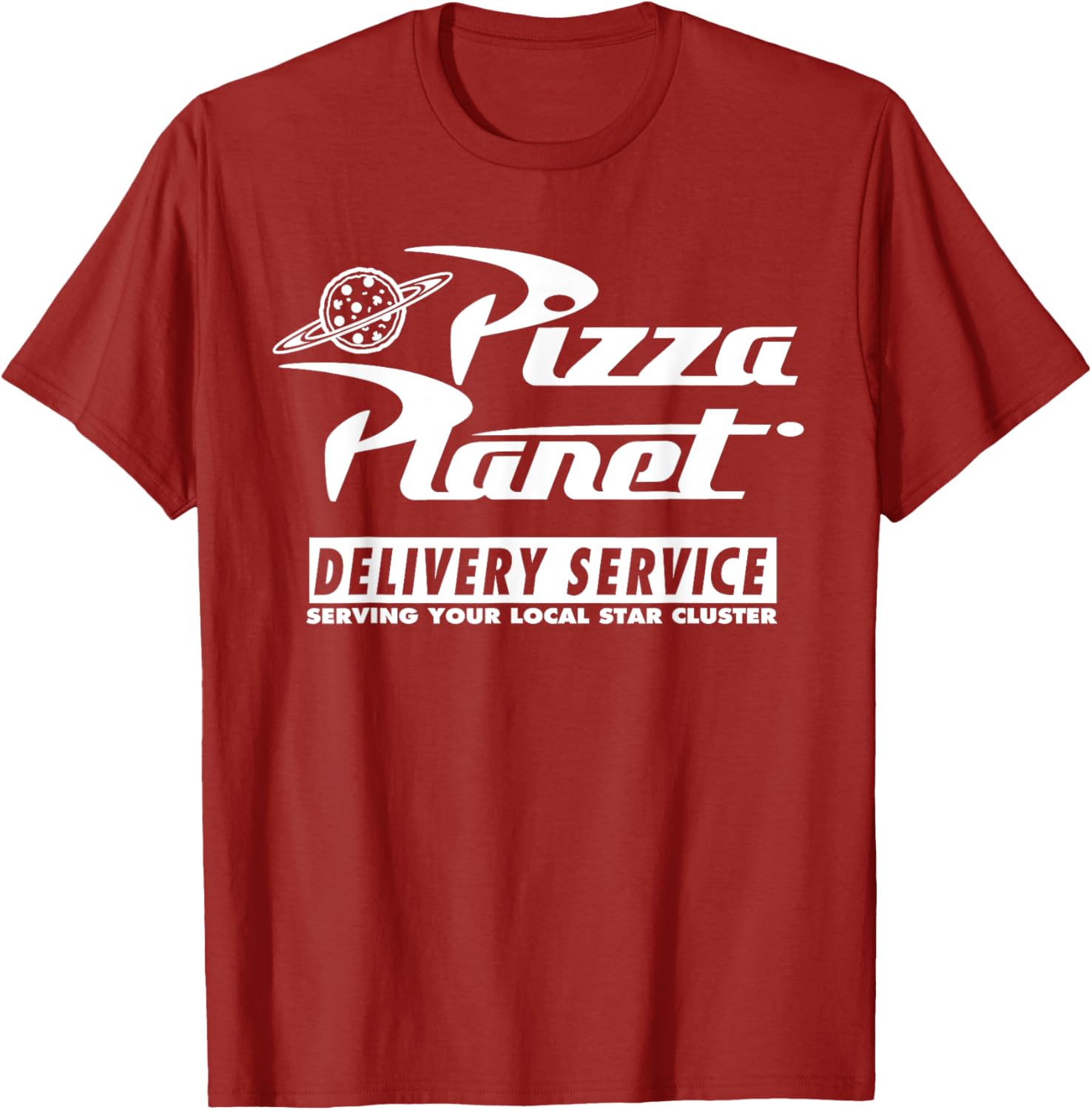Красная футболка Disney PIXAR История игрушек: Служба доставки Pizza Planet
Красная футболка Disney PIXAR История игрушек: Служба доставки Pizza Planet