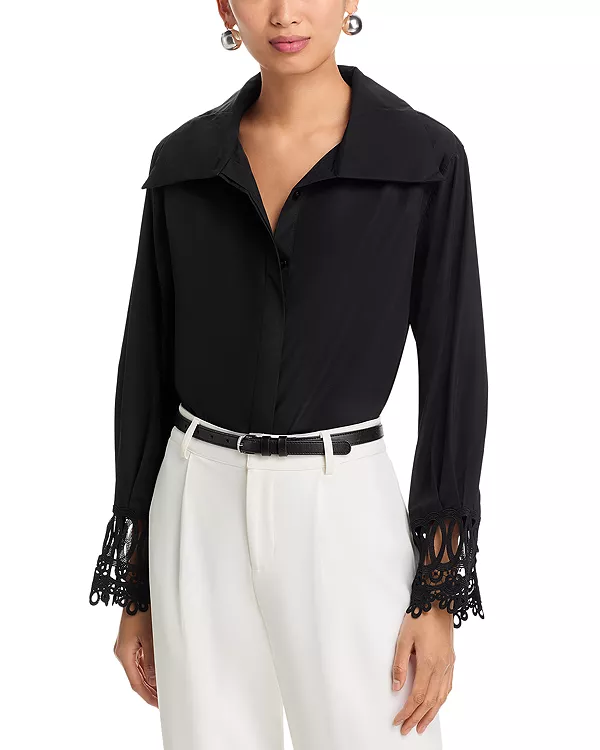 Рубашка с кружевными рукавами Gracia, черный
Рубашка с кружевными рукавами Gracia, черный