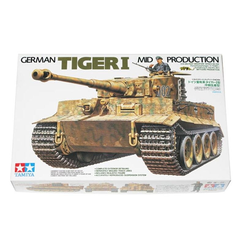 Tamiya, German Tiger I Mid Production, Модельный комплект, 14+
Tamiya, German Tiger I Mid Production, Модельный комплект, 14+