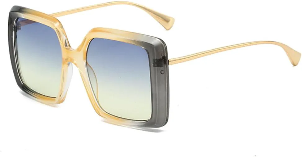 Большие солнцезащитные очки с двухцветным градиентом для женщин, модные солнцезащитные очки UV400 для мужчин в стиле панк, цвет чайный серый MTZJH, One Color
Большие солнцезащитные очки с двухцветным градиентом для женщин, модные солнцезащитные очки UV400 для мужчин в стиле панк, цвет чайный серый MTZJH, One Color