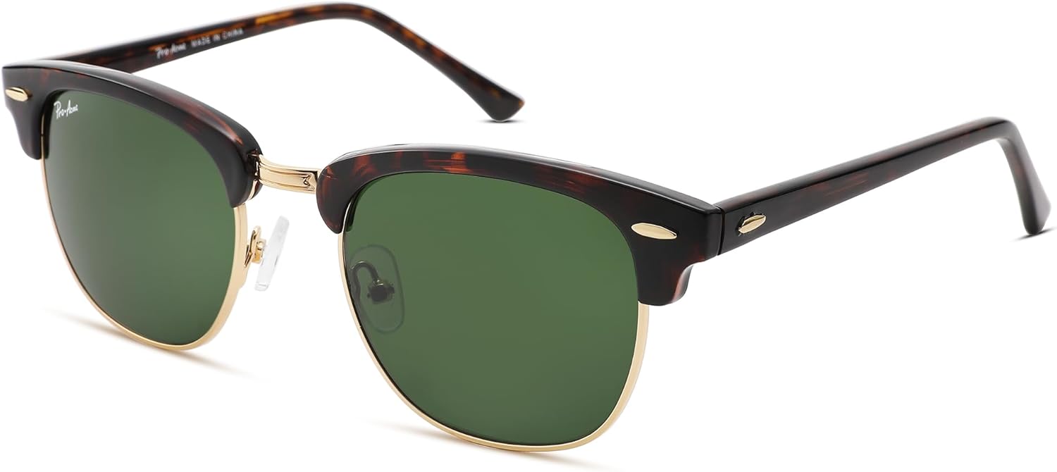 Солнцезащитные очки Pro Acme UV400 полуободковые квадратной формы для мужчин и женщин - 100% настоящие стеклянные линзы, антибликовое покрытие для вождения, A03 Tortoise Gold Frame/G15 Lens
Солнцезащитные очки Pro Acme UV400 полуободковые квадратной формы для мужчин и женщин - 100% настоящие стеклянные линзы, антибликовое покрытие для вождения, A03 Tortoise Gold Frame/G15 Lens