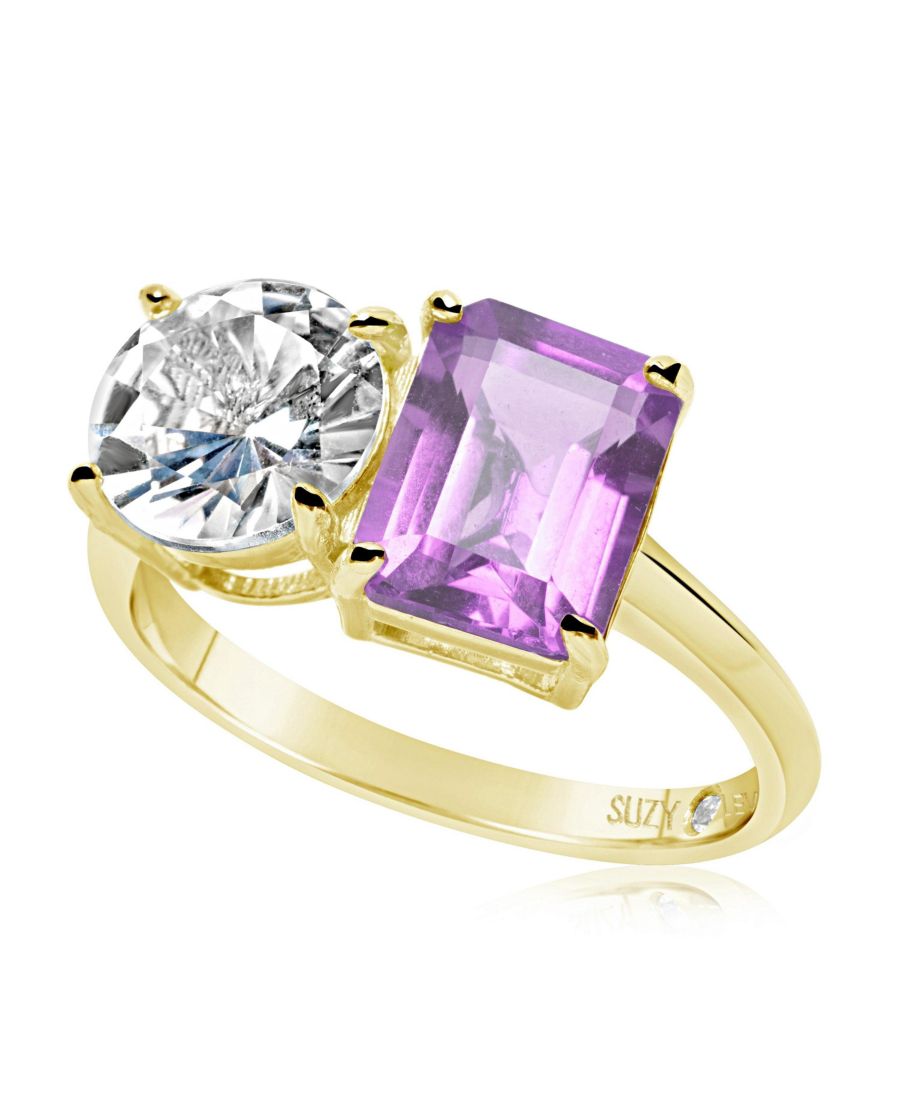 Кольцо Suzy Levian из стерлингового серебра с двумя камнями Toi et Moi Suzy Levian New York, Purple amethyst / gold
Кольцо Suzy Levian из стерлингового серебра с двумя камнями Toi et Moi Suzy Levian New York, Purple amethyst / gold