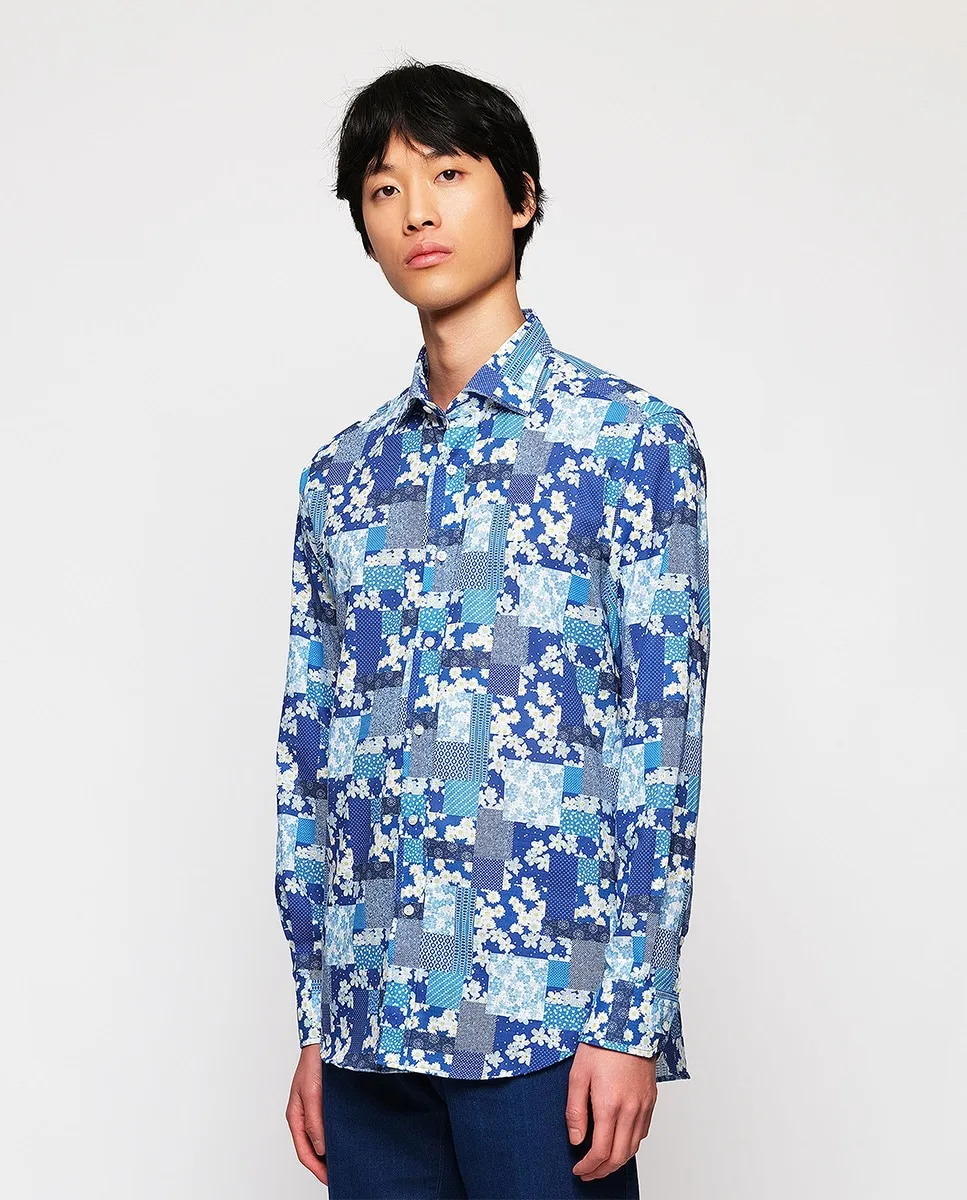 Мужская повседневная рубашка с длинными рукавами и принтом Mirto, синий
Мужская повседневная рубашка с длинными рукавами и принтом Mirto, синий