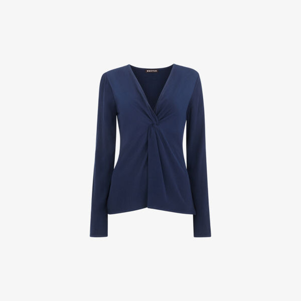 Верх из жатой ткани Twist-Front Whistles, синий
Верх из жатой ткани Twist-Front Whistles, синий