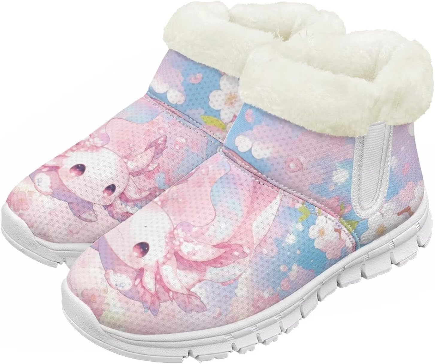 Детские зимние сапоги для девочек, водонепроницаемые, противоскользящие, для холодной погоды, с искусственным мехом, походные ботинки Goronwyfloyd, Pink Dreamy Axolotl
Детские зимние сапоги для девочек, водонепроницаемые, противоскользящие, для холодной погоды, с искусственным мехом, походные ботинки Goronwyfloyd, Pink Dreamy Axolotl