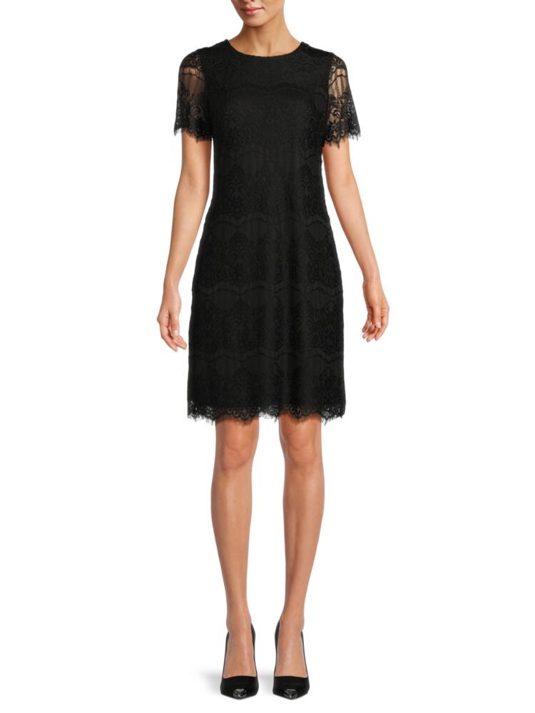 Кружевное платье-футляр Kensie, черный
Кружевное платье-футляр Kensie, черный