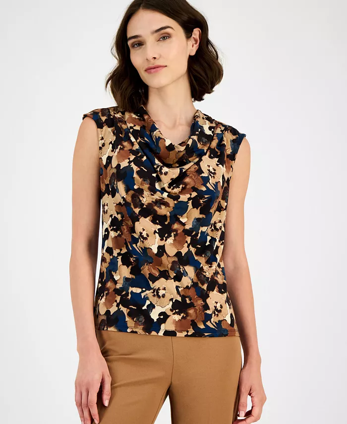 Женский топ без рукавов с принтом и воротником-хомутиком Anne Klein, синий
Женский топ без рукавов с принтом и воротником-хомутиком Anne Klein, синий