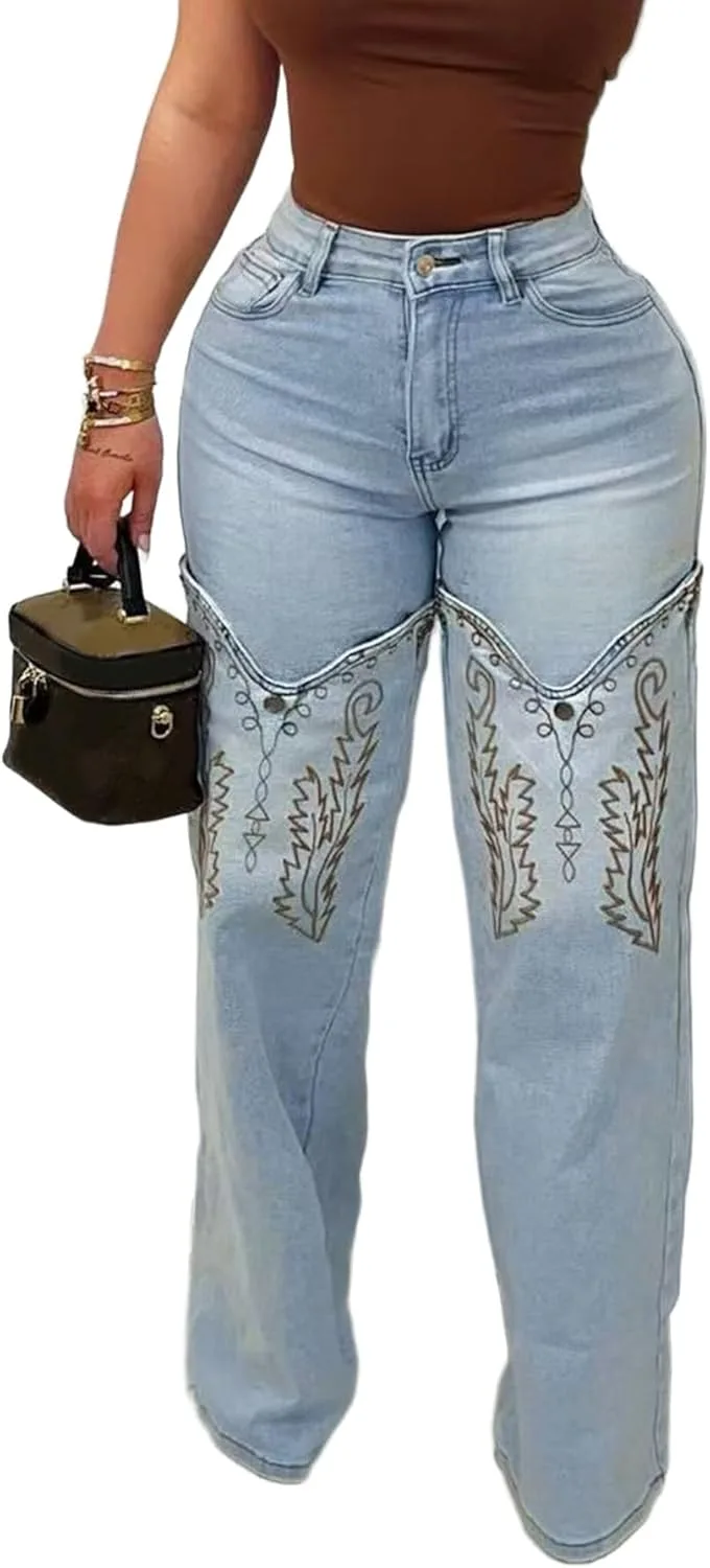 Женские джинсы Mid Rise Straight Leg с вышивкой и цветочным принтом Qianshuiwan
Женские джинсы Mid Rise Straight Leg с вышивкой и цветочным принтом Qianshuiwan