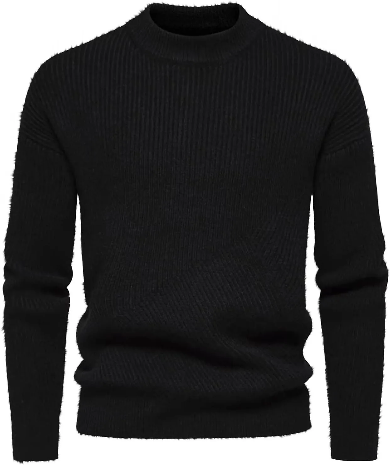 Мужской свитер с воротником стойкой, кабельная вязка, зимний
Мужской свитер с воротником стойкой, кабельная вязка, зимний