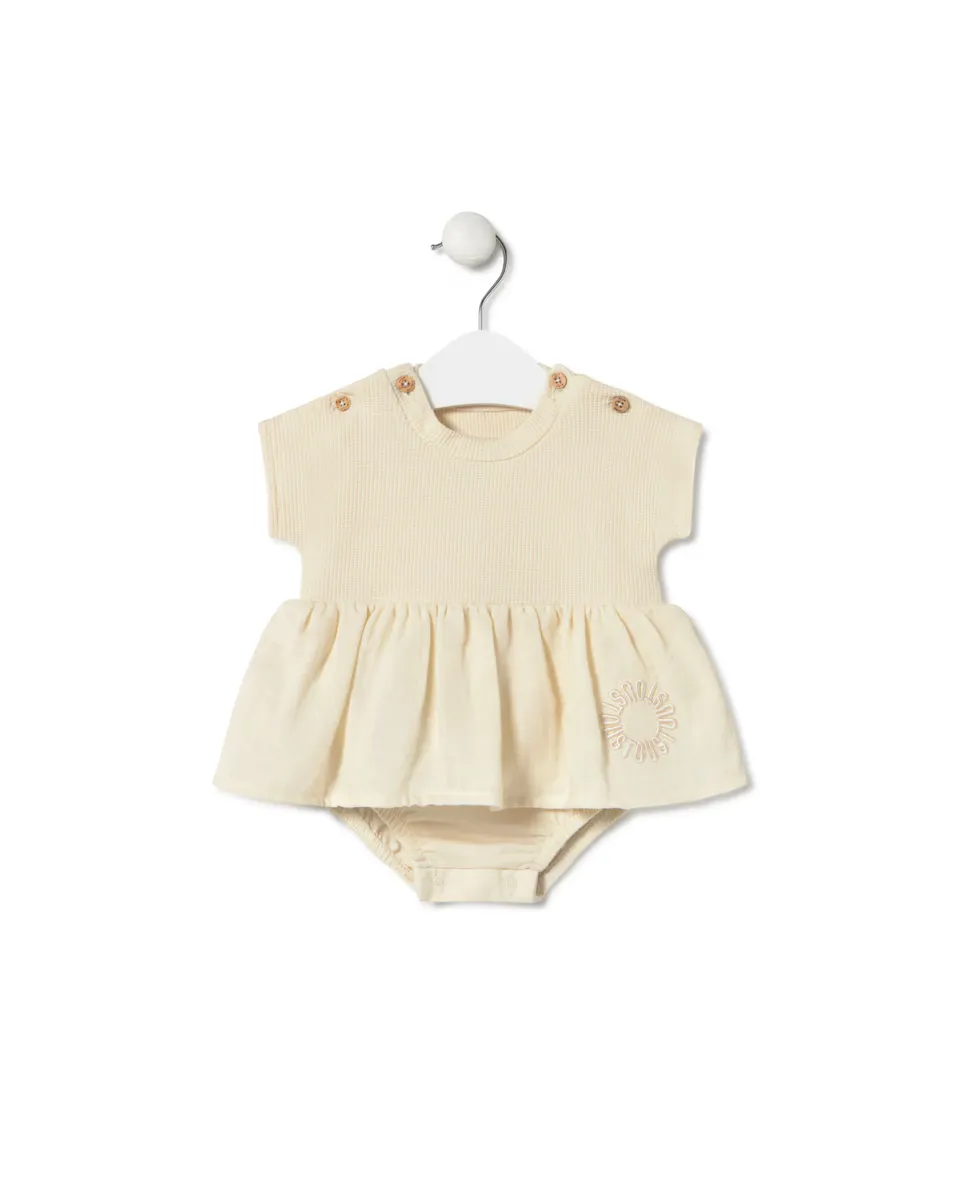 Детский боди для девочки с юбкой из окрашенного хлопка Tous, цвет Crudo
Детский боди для девочки с юбкой из окрашенного хлопка Tous, цвет Crudo