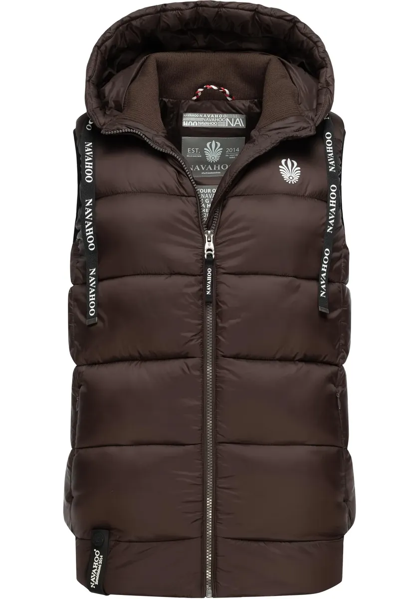 Стеганый жилет Navahoo "Kassidy", стильный женский жилет без рукавов с капюшоном, коричневый
Стеганый жилет Navahoo "Kassidy", стильный женский жилет без рукавов с капюшоном, коричневый