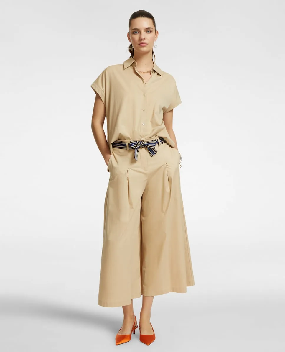 Широкие женские брюки с поясом в полоску Elena Miró, бежевый
Широкие женские брюки с поясом в полоску Elena Miró, бежевый