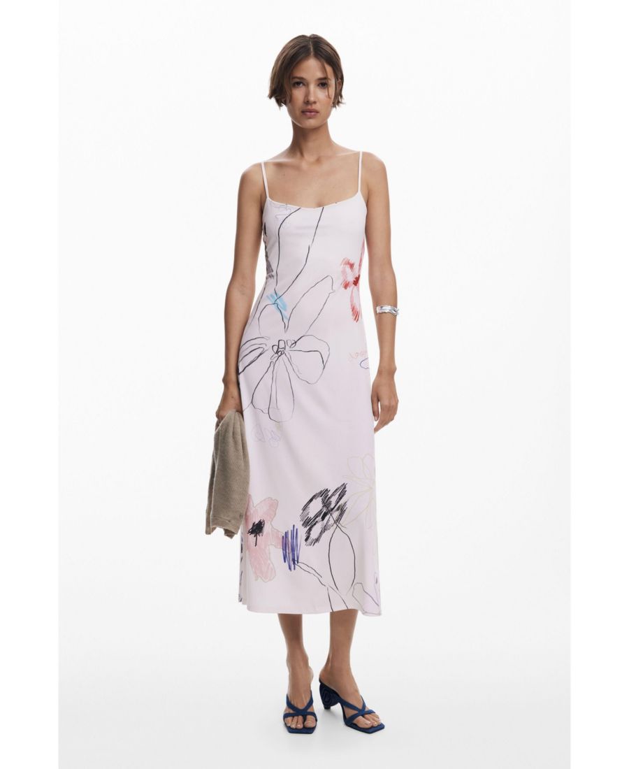 Женское платье 2 в 1 с рисунком мазков кисти Desigual, White
Женское платье 2 в 1 с рисунком мазков кисти Desigual, White