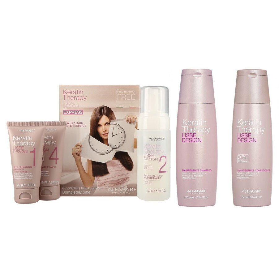 Alfaparf Keratin Therapy, набор для кератинового выпрямления волос + шампунь 250мл + кондиционер 250мл
Alfaparf Keratin Therapy, набор для кератинового выпрямления волос + шампунь 250мл + кондиционер 250мл