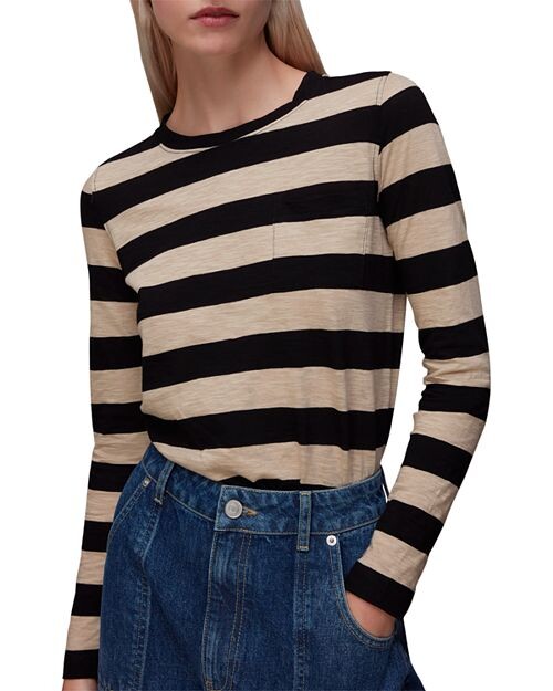 Хлопковый полосатый топ с круглым вырезом Whistles, цвет Multi
Хлопковый полосатый топ с круглым вырезом Whistles, цвет Multi