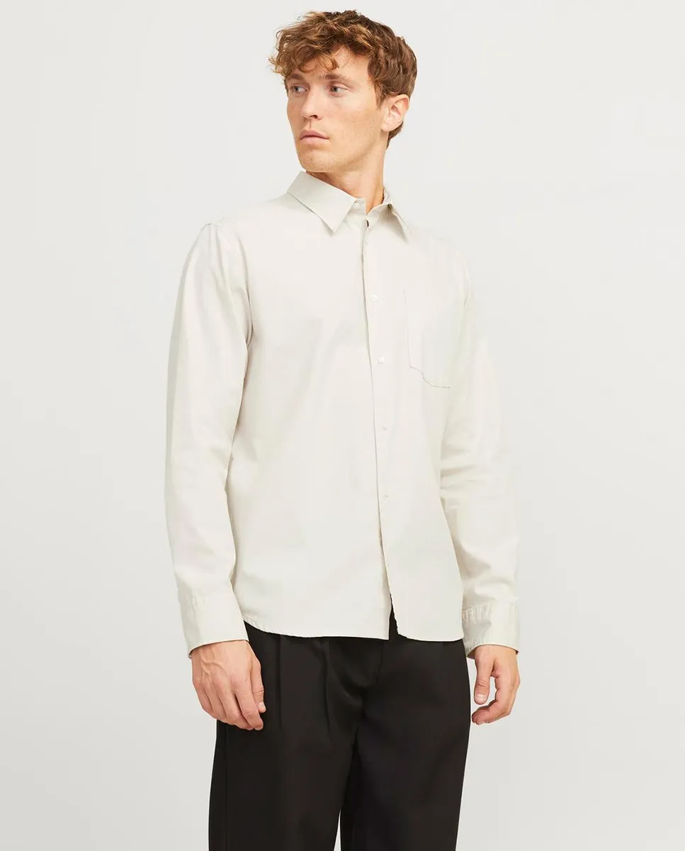 Мужская рубашка с длинными рукавами, застёжкой на пуговицах и передним карманом Jack & Jones, бежевый
Мужская рубашка с длинными рукавами, застёжкой на пуговицах и передним карманом Jack & Jones, бежевый