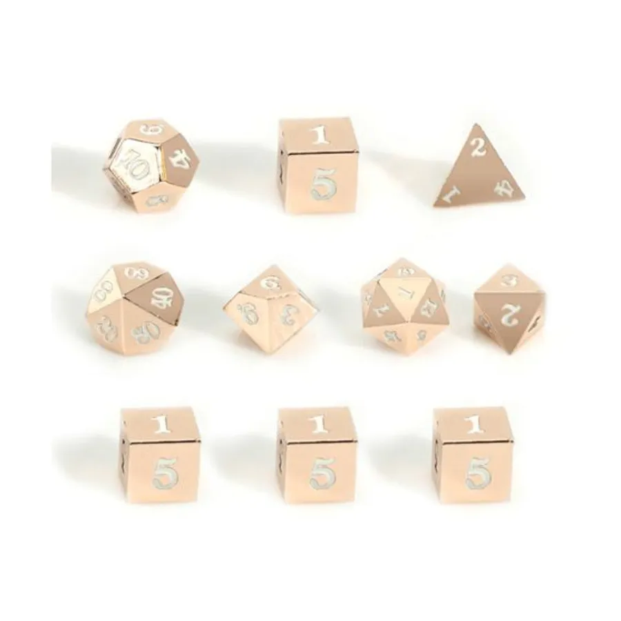 Металл розового золота с белым — футляр с черепом (10), Dice - Metal 10 Piece Poly Sets (Easy Roller Dice)
Металл розового золота с белым — футляр с черепом (10), Dice - Metal 10 Piece Poly Sets (Easy Roller Dice)