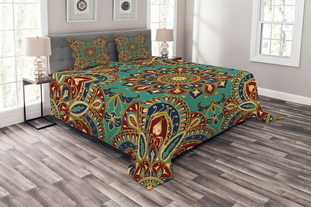 ABAKUHAUS Комплект покрывала Mandala, восточный, с моющимися наволочками, для односпальных кроватей 220 x 220 см, бирюзовый, индиго, рубин
ABAKUHAUS Комплект покрывала Mandala, восточный, с моющимися наволочками, для односпальных кроватей 220 x 220 см, бирюзовый, индиго, рубин