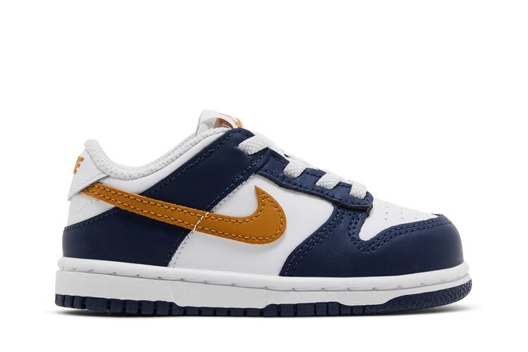 Кроссовки Dunk Low TD, цвет Midnight Navy Wheat
Кроссовки Dunk Low TD, цвет Midnight Navy Wheat