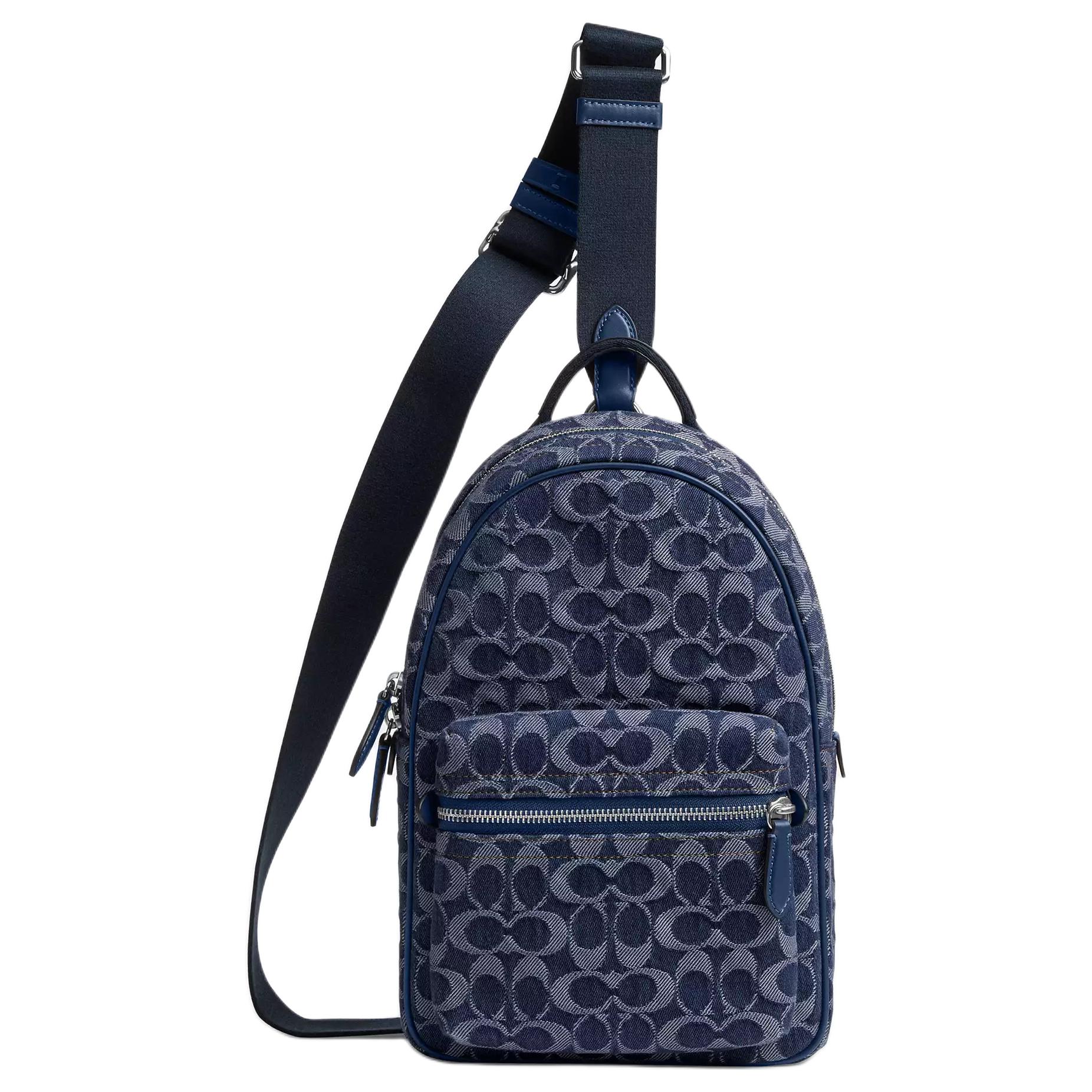 COACH Кожаный слинг-чехол с джинсовой тканью
COACH Кожаный слинг-чехол с джинсовой тканью