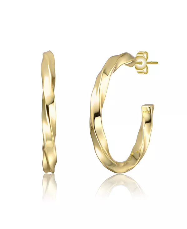 Яркие блестящие серьги-кольца из белого золота или 14-каратного золота Rachel Glauber, silver
Яркие блестящие серьги-кольца из белого золота или 14-каратного золота Rachel Glauber, silver