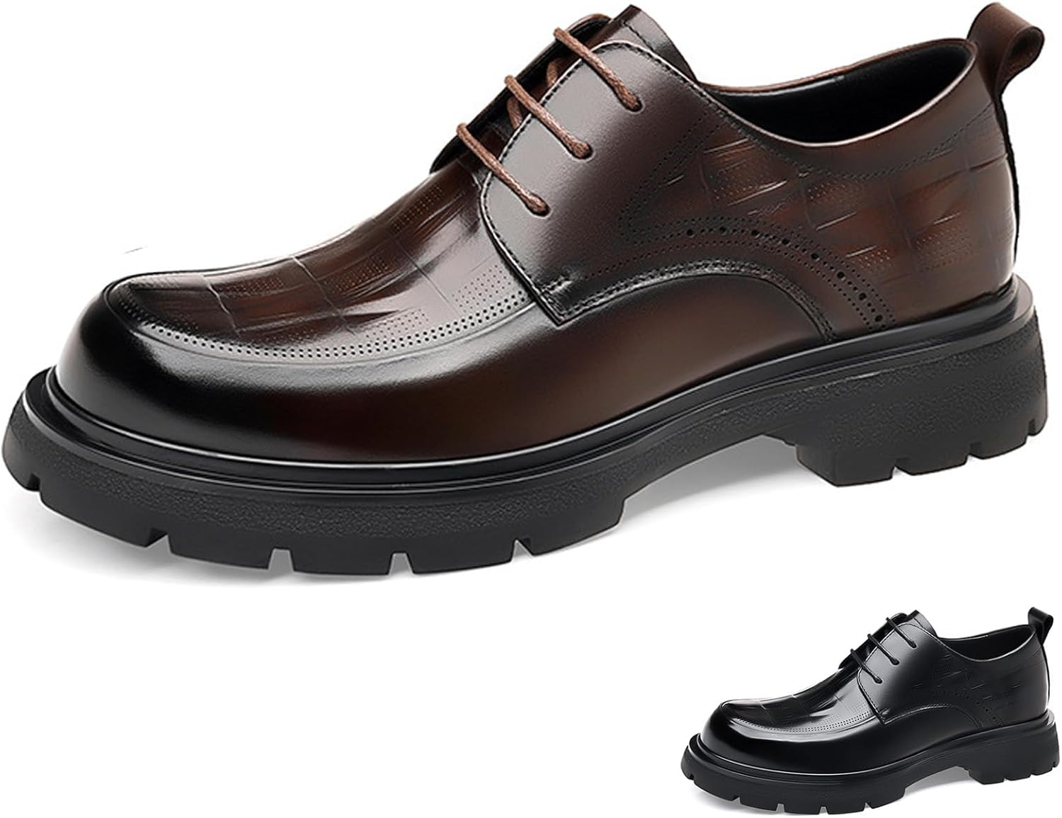 Мужские оксфорды из натуральной кожи с круглым носком, платформой и массивным каблуком, ретро-классические, ручная прострочка, противоскользящая подошва с рельефом, шнуровка, каблук-блок, деловые туфли для работы, офиса и свадьбы Wyuetra, коричн...
Мужские оксфорды из натуральной кожи с круглым носком, платформой и массивным каблуком, ретро-классические, ручная прострочка, противоскользящая подошва с рельефом, шнуровка, каблук-блок, деловые туфли для работы, офиса и свадьбы Wyuetra, коричн...