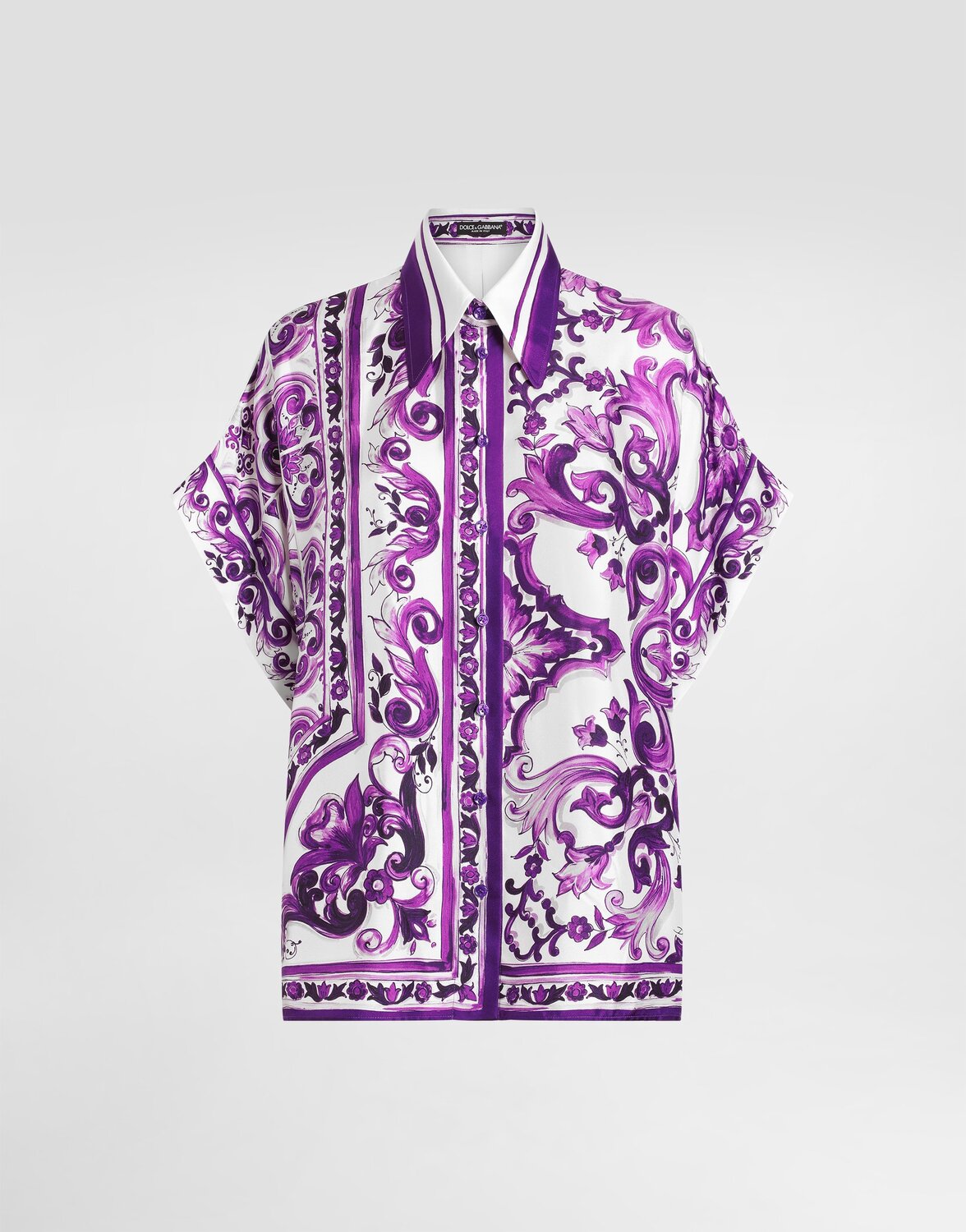 Рубашка из саржи с принтом в стиле майолика Dolce & Gabbana, мультиколор
Рубашка из саржи с принтом в стиле майолика Dolce & Gabbana, мультиколор