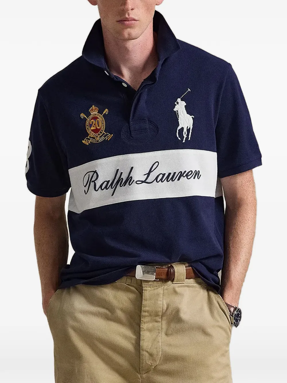 Поло с вышитым логотипом Polo Ralph Lauren, синий
Поло с вышитым логотипом Polo Ralph Lauren, синий